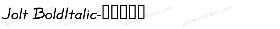 Jolt BoldItalic字体转换